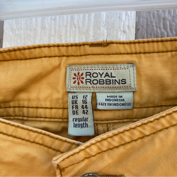 Royal Robbins Women’s 12 hiking pants multiple pocket marigold - Picture 3 of 14